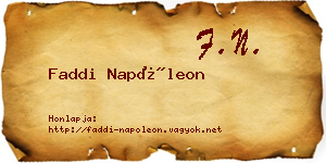 Faddi Napóleon névjegykártya